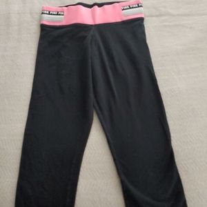 Pink yoga capri